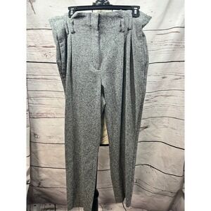 Express Ankle High‎ Rise Pleated Trousers Pants Women's Size 12R Gray Speckled